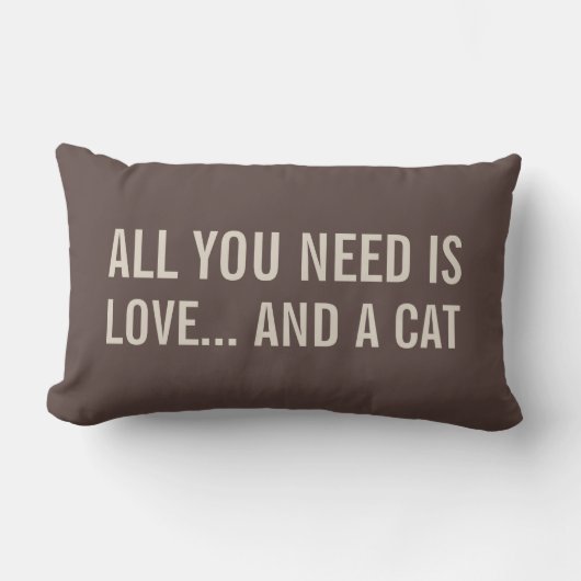 あなたが必要とするのは愛…および猫のLumbarの枕だけです ランバークッション (正面)