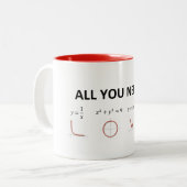 あなたが必要とするのは数学の方式のマグだけです ツートーンマグカップ (正面左)