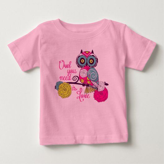 あなたが必要とするフクロウは愛です ベビーTシャツ (正面)
