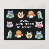 "あなたが必要とするフクロウ愛"はフクロウの郵便はがき#1です ポストカード (正面)