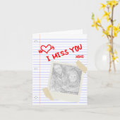 あなたが恋しい紙 カード (黄色い花)