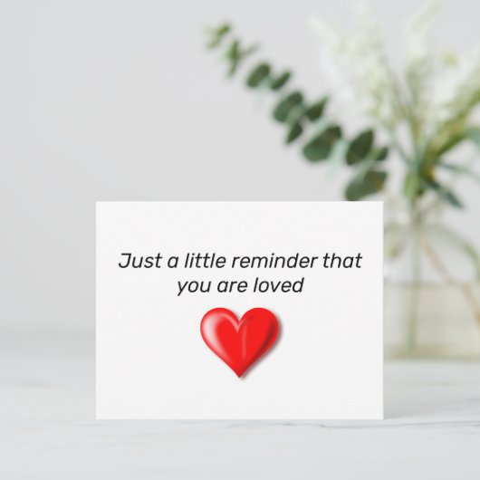 あなたが愛されていることを少し思い出させる ポストカード (スタンド正面)