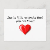 あなたが愛されていることを少し思い出させる ポストカード (正面)