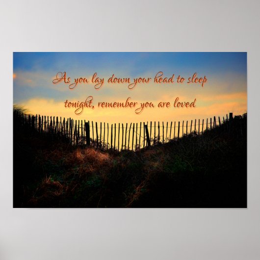 あなたが愛されていることを覚えて、感動的引用文 ポスター (正面)