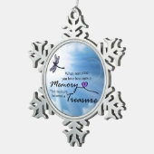 あなたが愛する誰か時、トンボ スノーフレークピューターオーナメント (右)