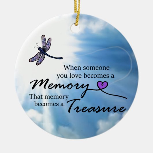 あなたが愛する誰か時、トンボ セラミックオーナメント (正面)