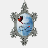 あなたが愛する誰か時、（鳥）ショウジョウコウカンチョウ スノーフレークピューターオーナメント (左)