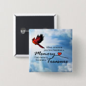 あなたが愛する誰か時、（鳥）ショウジョウコウカンチョウ 缶バッジ (正面&裏面)