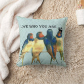 あなたが戴冠させた鳥の枕である愛 クッション (ブランケット)