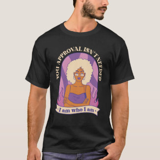 あなたが承認する必要なんてないの カーリー アフロ メラニン Tシャツ