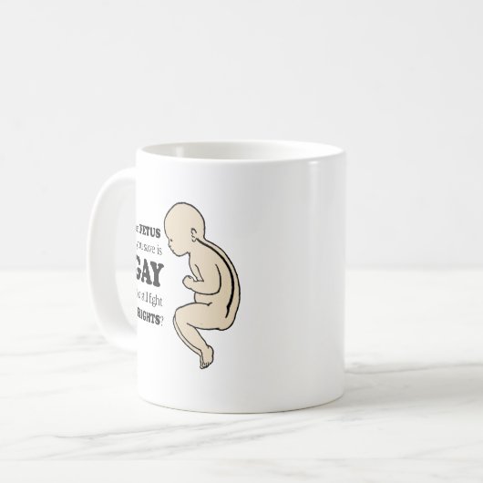 あなたが救う胎児が陽気なら コーヒーマグカップ (正面左)