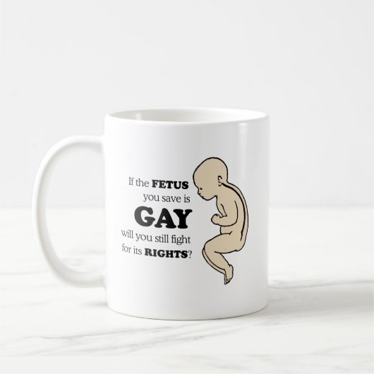 あなたが救う胎児が陽気なら コーヒーマグカップ (左)