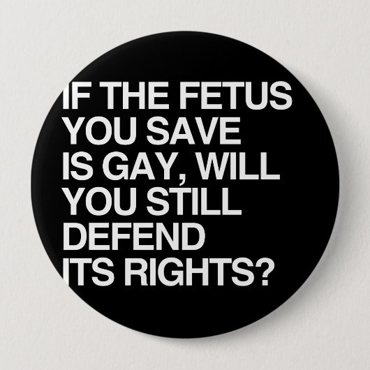 あなたが救う胎児が陽気なら 缶バッジ (正面)