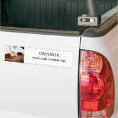 あなたが数えることができる変更 バンパーステッカー (トラック上)