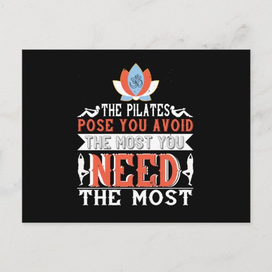 あなたが最も必要としないようにピラティスのポーズ ポストカード (正面)