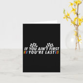 あなたが最初ではない最後のおもしろいドラッグレーシングファテ カード (黄色い花)