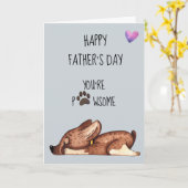 あなたが最高のパパであることを願ってる。愛してるよ、ワン！ カード (黄色い花)