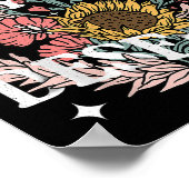 あなたが望む一日を Sunflower Floral Motivati ポスター (角)