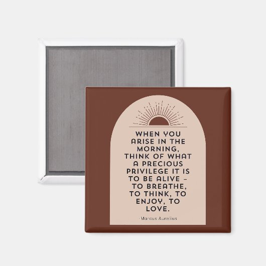 あなたが朝起きた時ストア引用文 マグネット (正面/裏面)