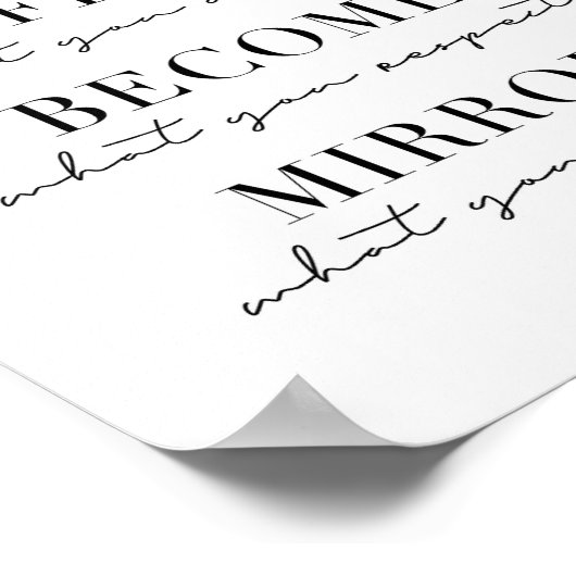 あなたが期待するものを引き付け、あなたが望んでいるものを反映しなさい。 ポスター (角)