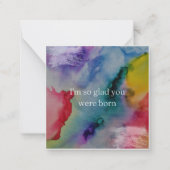 あなたが来てくれて本当に嬉し生まれい ノートカード (正面)