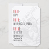 あなたが来なきゃダメよ！私のパーティーに！（赤の女王 & アリス) 招待状 (裏面)