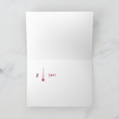 あなたが梳くきらめく赤いハートI愛 カード (内部)