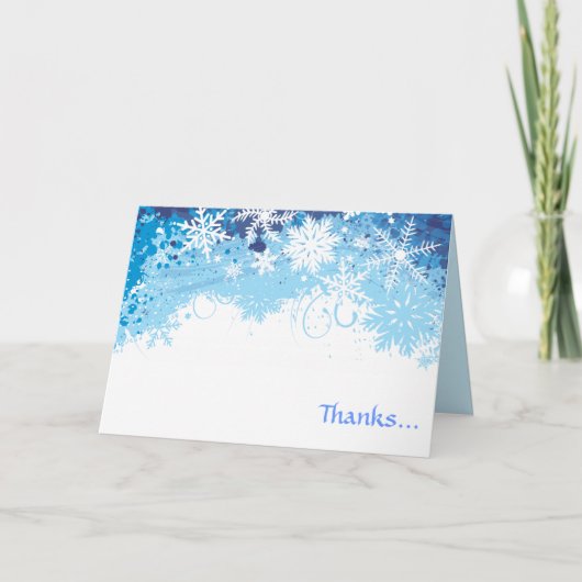 あなたが梳く凍結するバルミツワーの招待状の感謝 サンキューカード (正面)