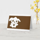 あなたが梳く子犬の失敗 カード (黄色い花)