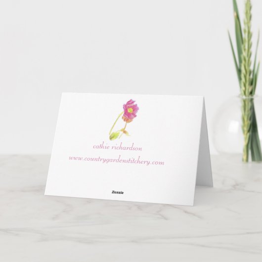 あなたが梳く3人の友人の夏の花草原の失敗 カード (裏面)