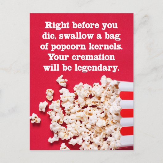 あなたが死ぬ直前に見たいユーモアの「何となく」のポストカード ポストカード (正面)