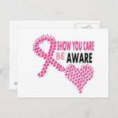 あなたが気にかけていることを示す　乳がんについての認識を高めよう ポストカード (正面/裏面)