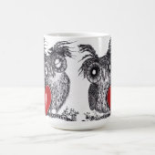 あなたが永久に襲うフクロウ愛 コーヒーマグカップ (中央)