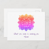 あなたが求めているものは、あなたを求めている。 ポストカード (正面/裏面)