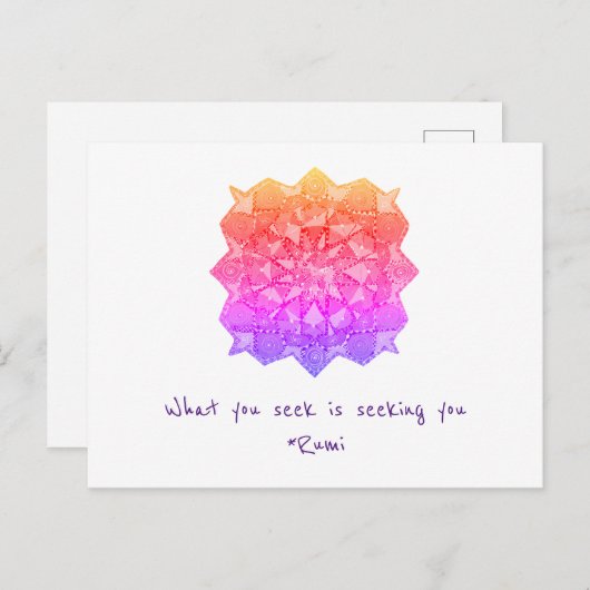 あなたが求めているものは、あなたを求めている。 ポストカード (正面/裏面)