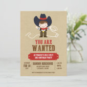 あなたが求められているカウボーイウェスタン誕生日招待状 招待状 (スタンド正面)