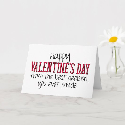 あなたが決めた事はバレンタインデー カード (小さな植物)