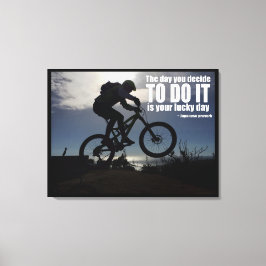 あなたが決めた日はあなたのラッキーデイバイクである キャンバスプリント