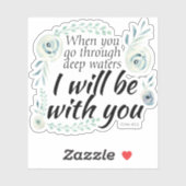 あなたが深いを通過するときイシーア聖書の聖句 シール (シート)