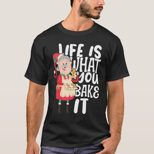 あなたが焼くものをドーナツにパン屋さんケーキ焼き職人 Tシャツ (正面)