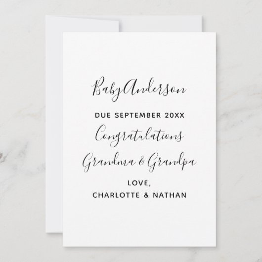 あなたが犬の妊娠を促進された祖父母 案内状 (裏面)