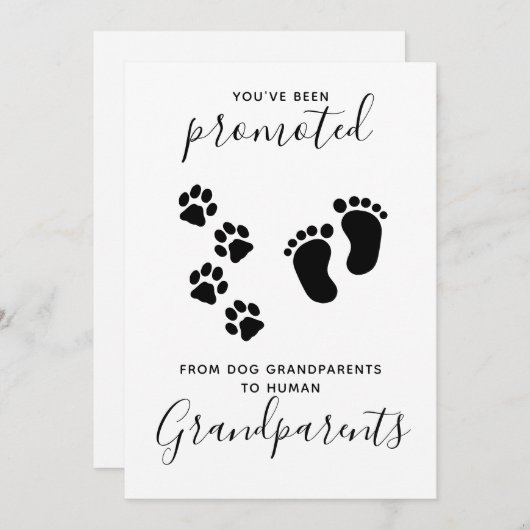 あなたが犬の妊娠を促進された祖父母 案内状 (正面/裏面)