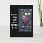 「あなたが生まれた人を招き入れなさい!スクリーンショットアート サンキューカード (正面)