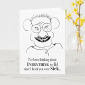 あなたが病気だと聞いた – カード (黄色い花)