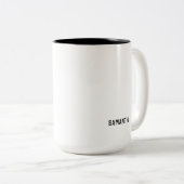 あなたが盗んだように乗るおもしろい馬の馬乗り ツートーンマグカップ (正面右)