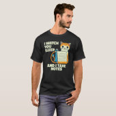 あなたが眠るのを見るネコ睡眠ポリグラフ検査 Tシャツ (正面フル)