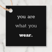 あなたが着るものがあなた自身 - ロゴ入り衣類ハングタグ フェイバータグ (正面)