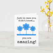 あなたが知らなかった場合にのみ、あなたは素晴らしい カード (黄色い花)