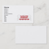 あなたが私と台なしにする考古学と台なしにします 名刺 (正面/裏面)