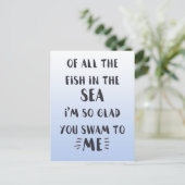 あなたが私に泳いだ – ロマンチック引用文 ポストカード (スタンド正面)